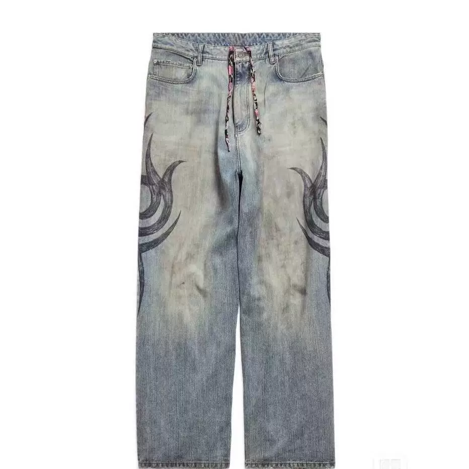 Replace Autonomous Totem Y2K Stretched Knee Baggy Pants Silhouette Jeans