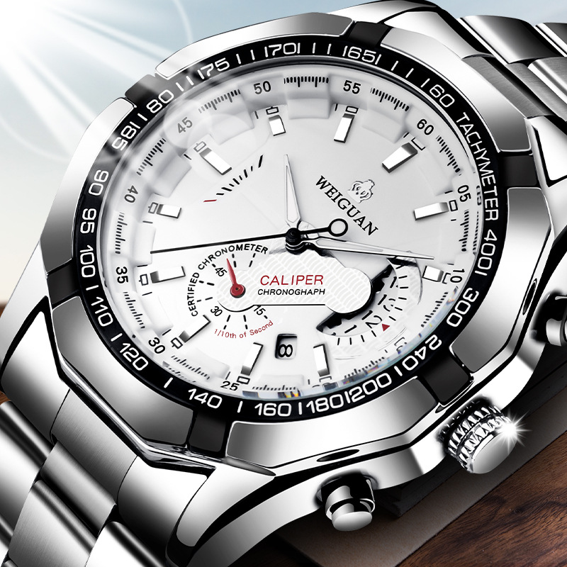 Fully Automatic Mechanical Watch Men's Tourbillon Hollow Business Calendar Waterproof Luminous Large Dial Cross-Border Hot Model