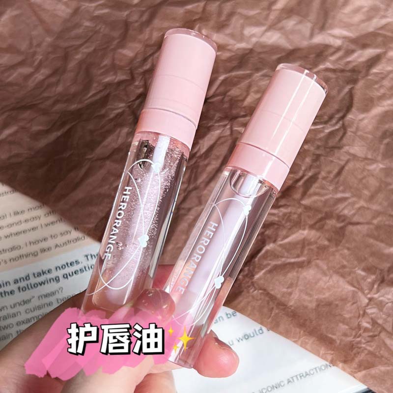 HERORANGE ~ Shui Yang Crystal Penetrating Lip Oil Moisturizing Mirror Lip Gloss Transparent Water Glass Doodle Lip Gloss