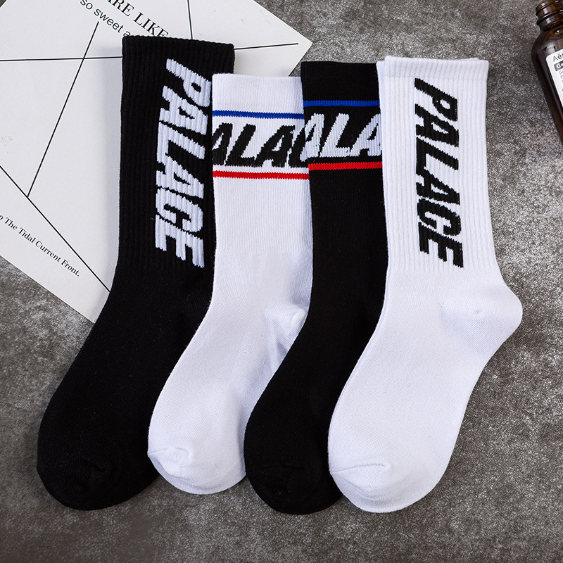palace European and American trendy brand skateboard basketball sports socks ins trendy men's and women's high-top all-match mid-barrel socks QC-foto från 1688 på Qualit.ly