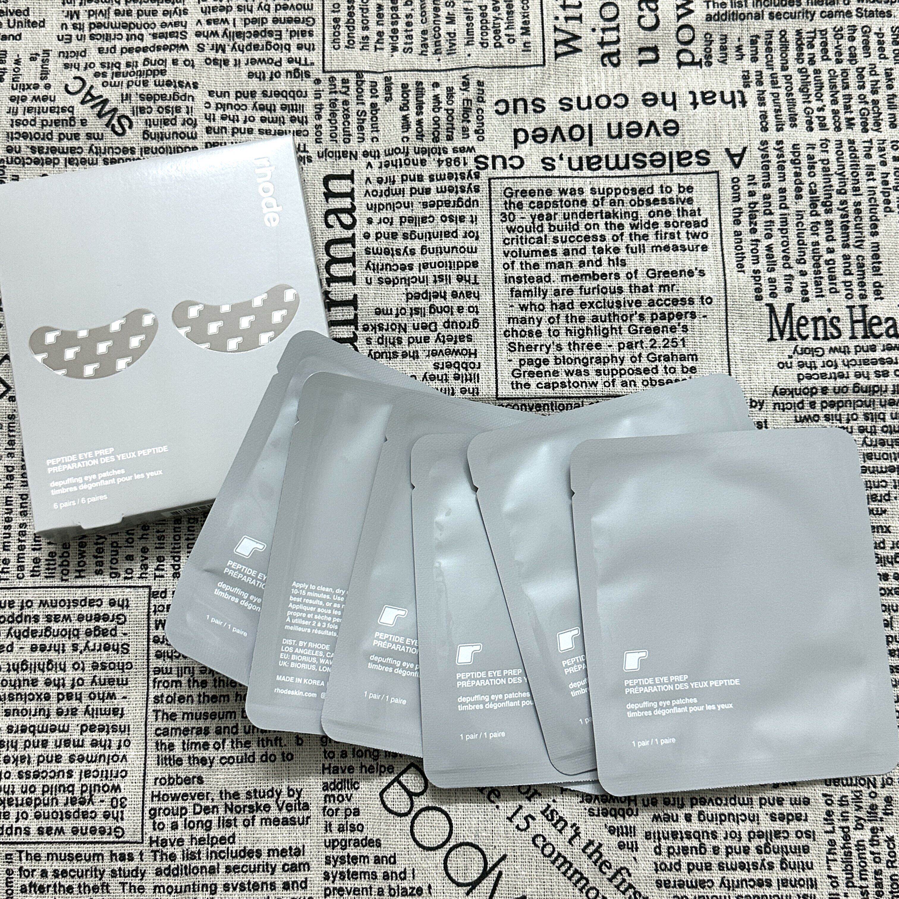 In Stock, Rhode Hailey Eye Mask, 6 Pieces, Reduces Fine Lines and Dark Circles, Brightens with Peptides Foto QC da TAOBAO su Qualit.ly