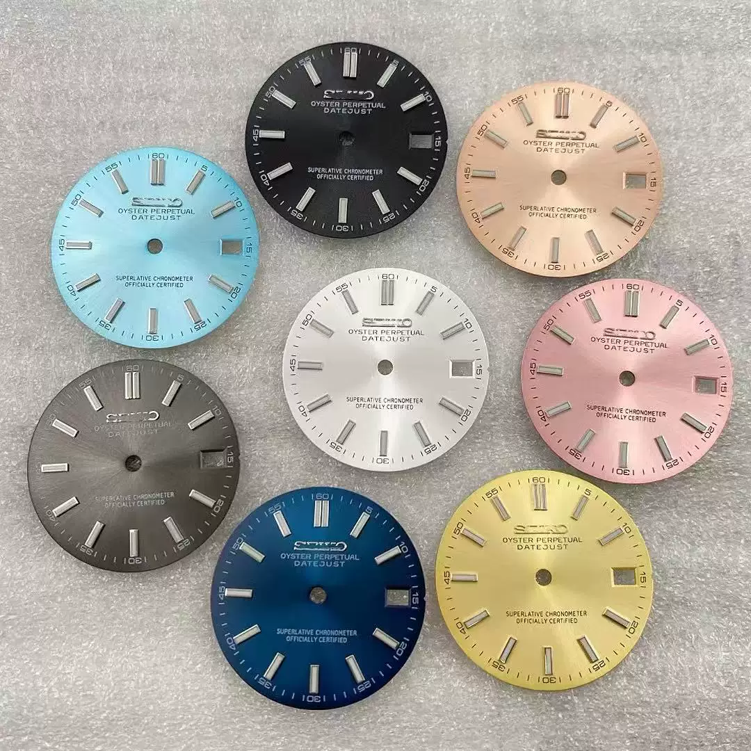 New Model Nh35 Movement Dial, Diameter 28.5mm, Green Luminous/Ice Blue Luminous, Modified Dial QC-foto van TAOBAO op Qualit.ly