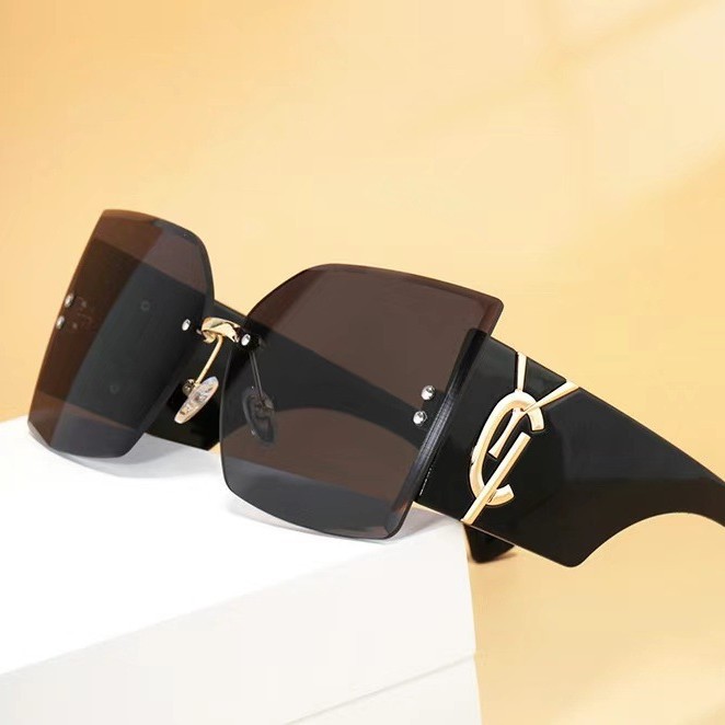 New Large Frame Slim-looking All-match Fashionable Personalized Retro Cross-border Anti-UV Trendy Sunglasses