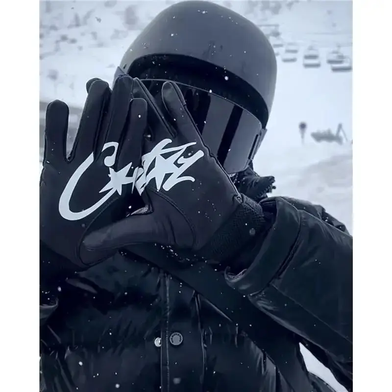 骑行保暖赛车滑雪手套魔术贴调节