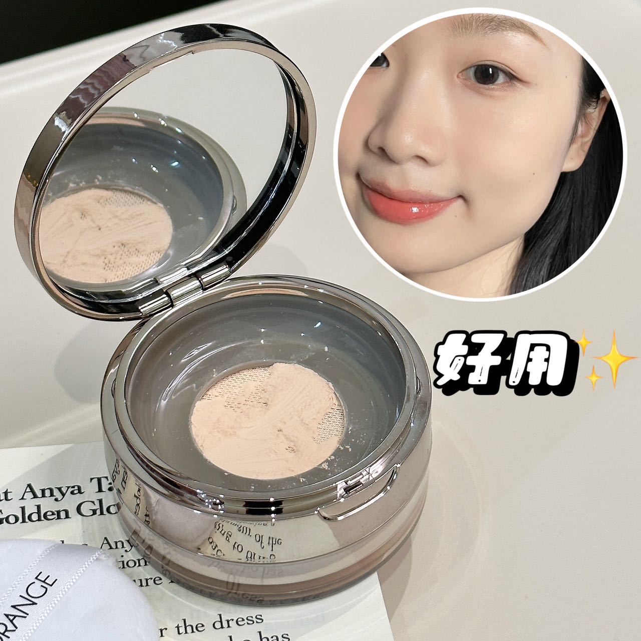 HERORANGE ~ matte seamless diamond makeup powder oil control waterproof makeup delicate clear white soft focus powder