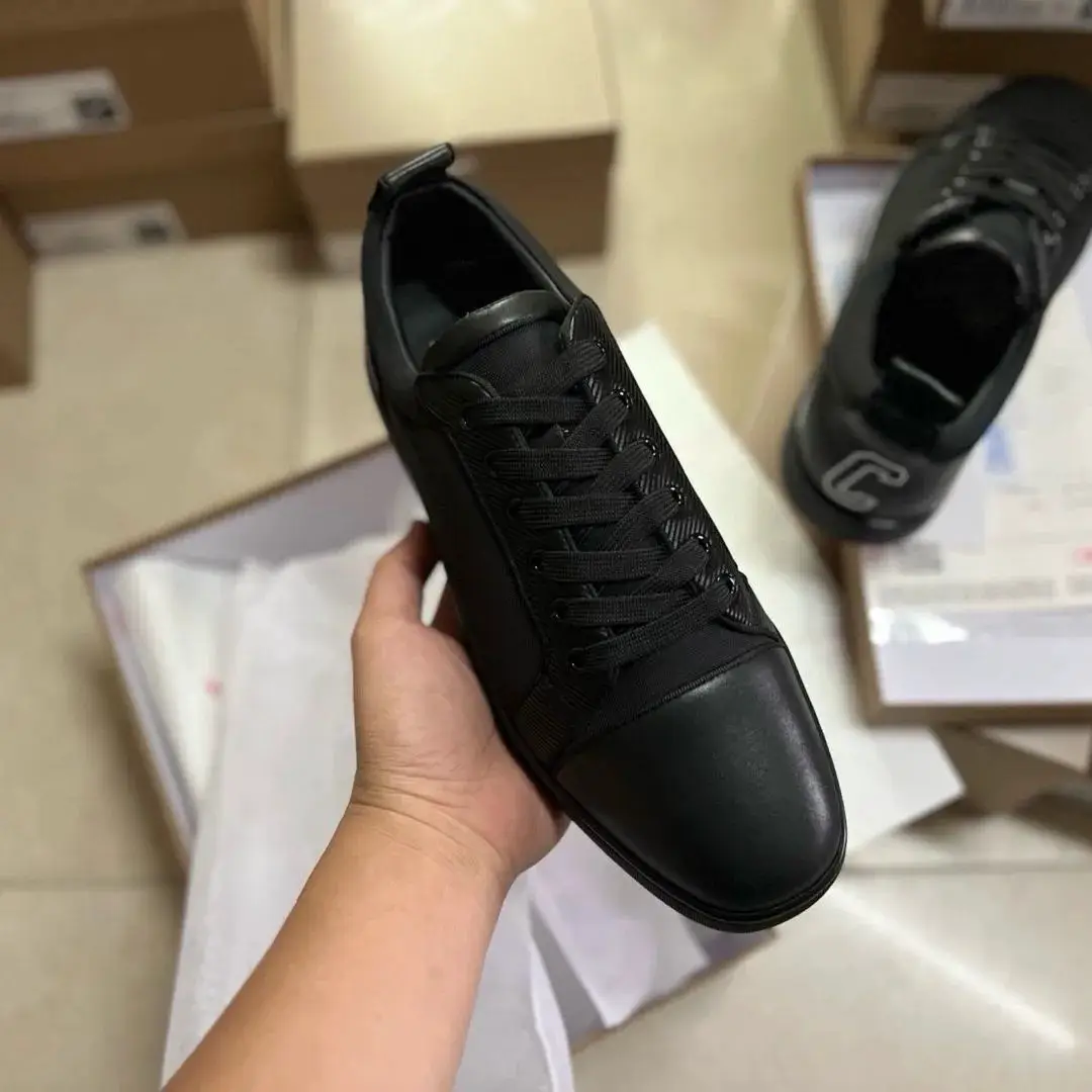 New CL Red soled European Men's Shoes, Alphabet Internet Celebrity Fashion Men's Board Shoes, Casual Versatile Trendy Heel CL Board Shoes