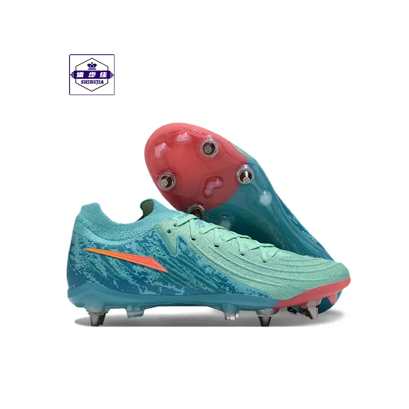 Low Ankle Football Shoes Shoelace Detachable Sg Steel Nail Natural Grass Non Slip Training Shoes Tongueless Shock Absorbing Sports Shoes