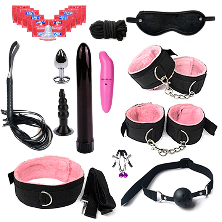 Sm Fun Combination Set Plush Webbing Bondage Flirting Strap Anal Plug Combination Multi-Piece Set Factory