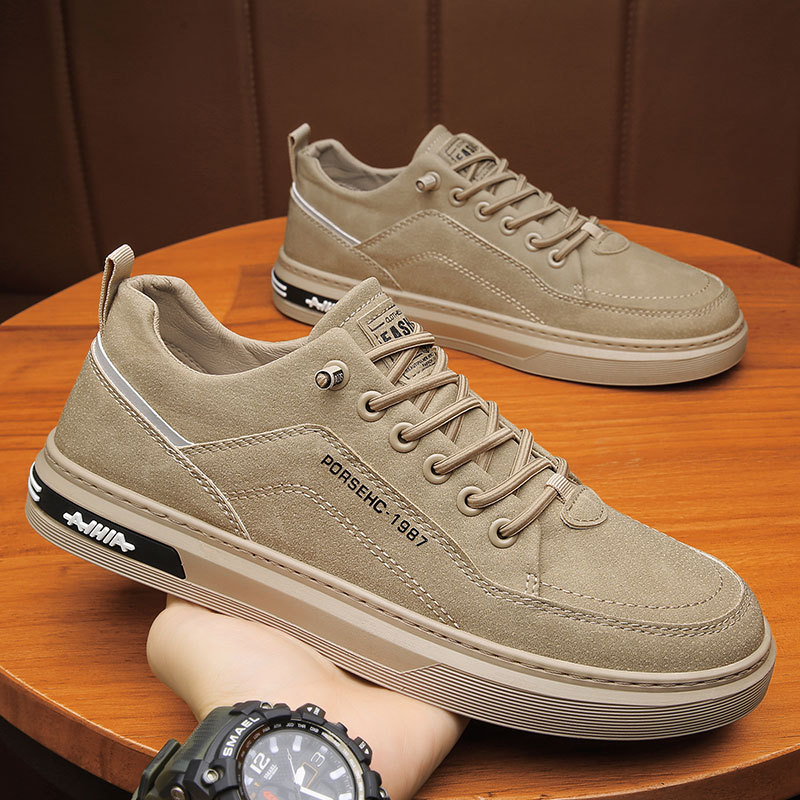 Factory wholesale men's shoes new non-slip wear-resistant low-top board shoes trend Joker casual trendy shoes four seasons work shoes