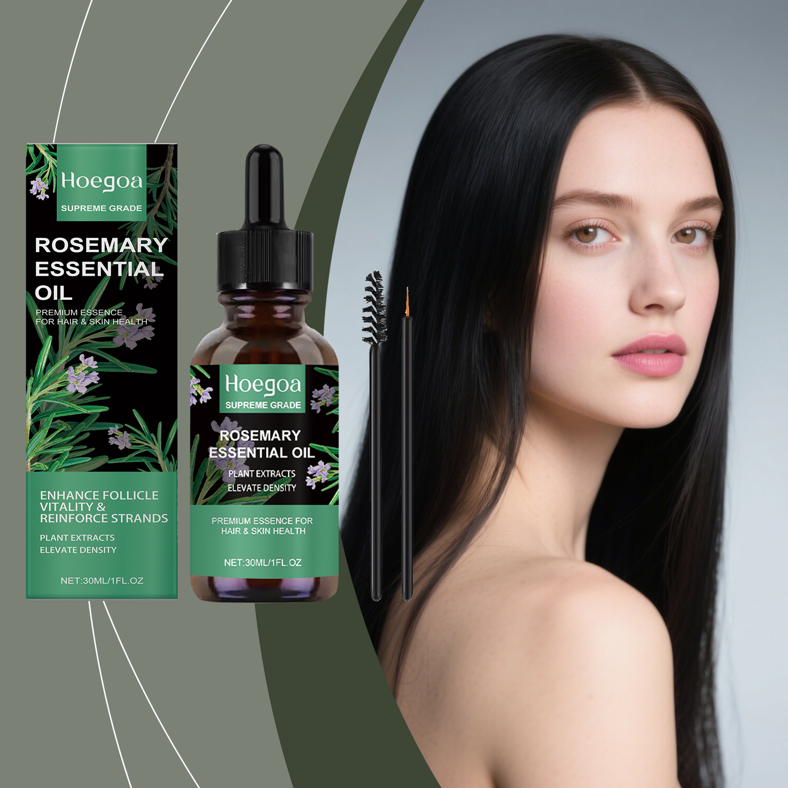 Hoegoa Rosemary Hair Care Essential Oil Gentle and Softening Hair Massage Daily Hair Care Essence Oil