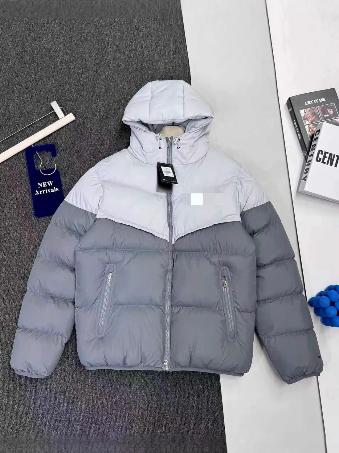 跨境2025年冬季连帽棉衣男外套加厚保暖面包服潮牌宽松时尚棉服男