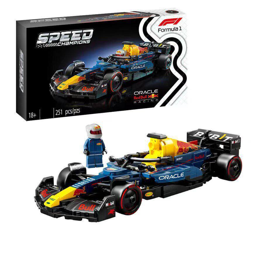 Cross-Border Compatible Lego Building Blocks Speed Super Racing Car 77243 Red Bull Racing Team Rb20 F1 Assembly Toy Foto QC de 1688 na Qualit.ly