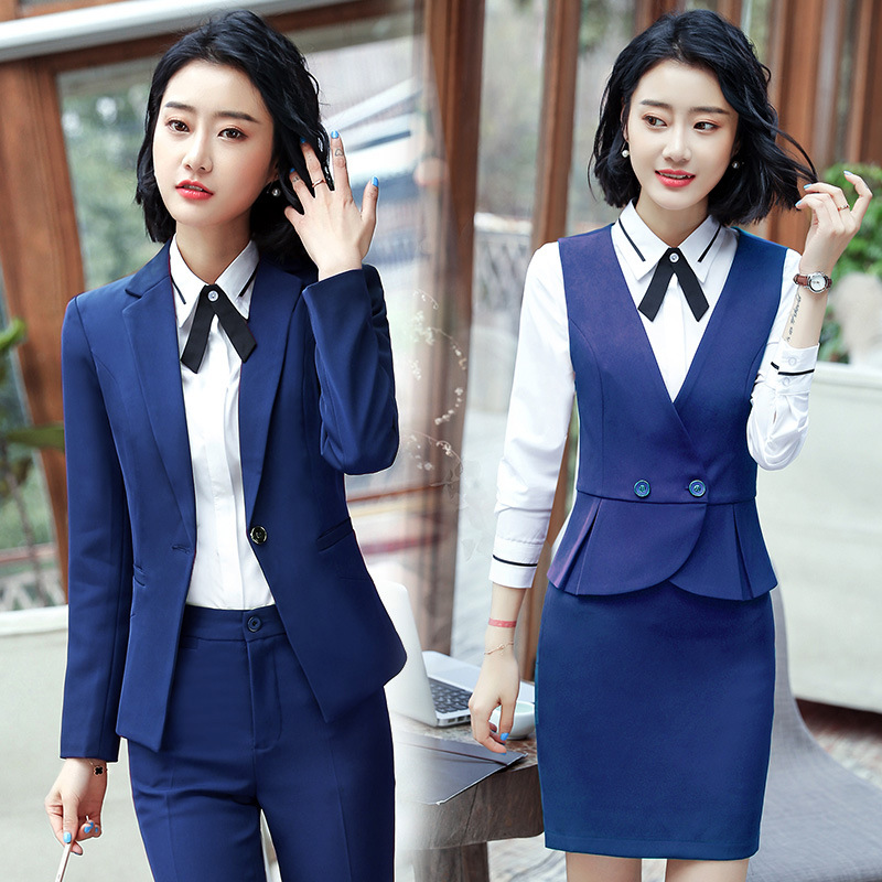 2022 New Spring and Autumn Professional Suit Women's Korean Style Fashion Professional Skirt Work Clothes College Student Interview Fixture