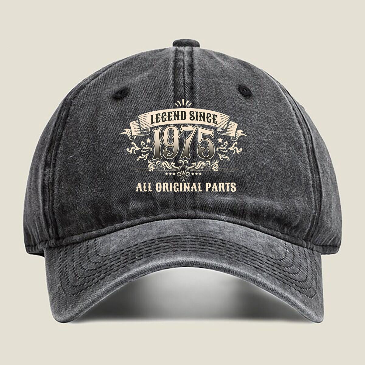 Legend since 1975 Vintage Badge Water-Washed Fabric