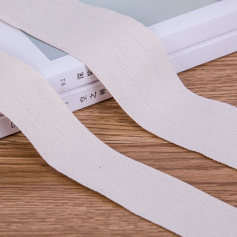 Factory Cotton Plain Ribbon Printing Ribbon Cotton Edge Ribbon Printable Trademark Belt 0.8cm -8cm