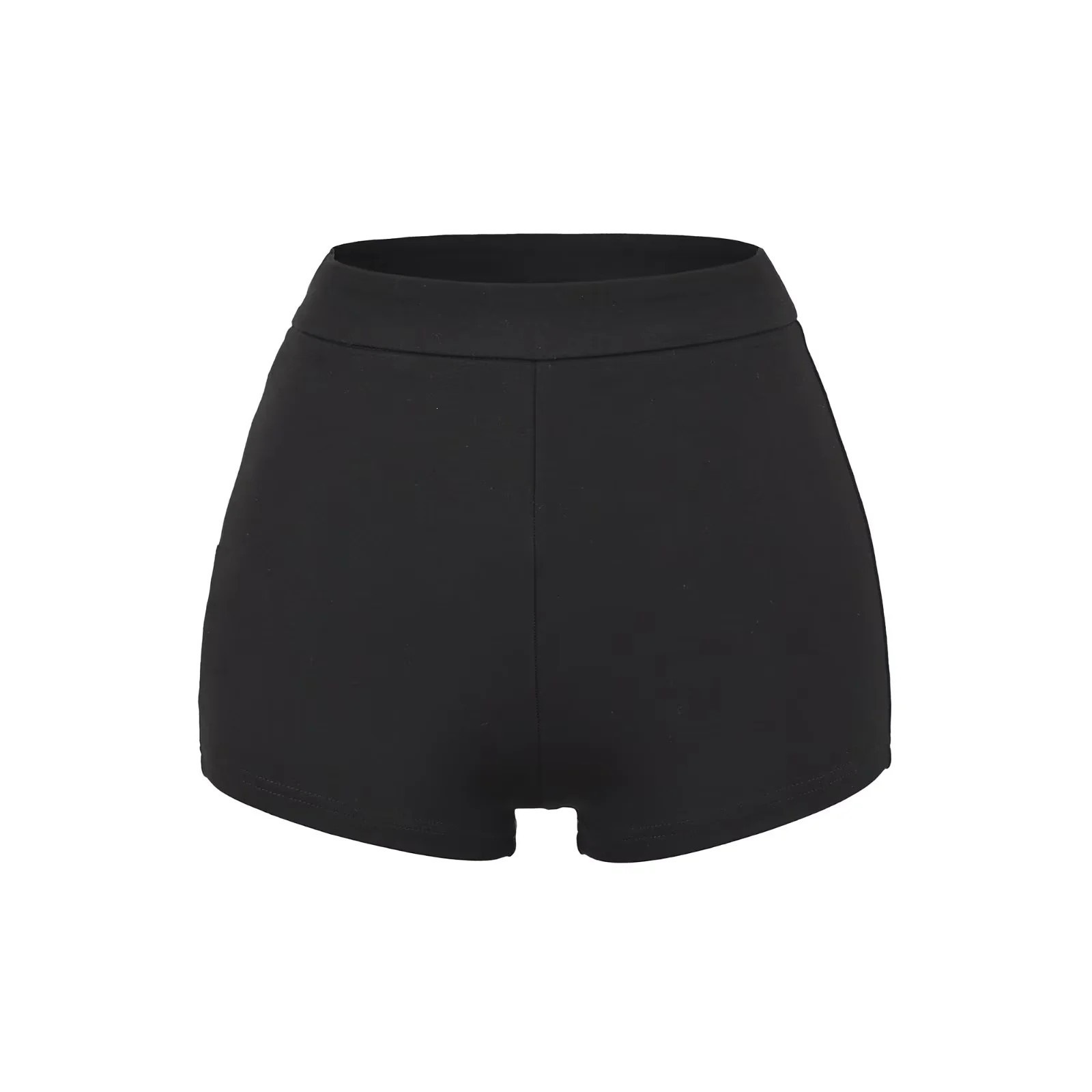 Black Stretch Shorts for Women 2026 New Spring and Autumn Style, Petite A-Line Slimming High-Waisted Hot Pants for Outerwear