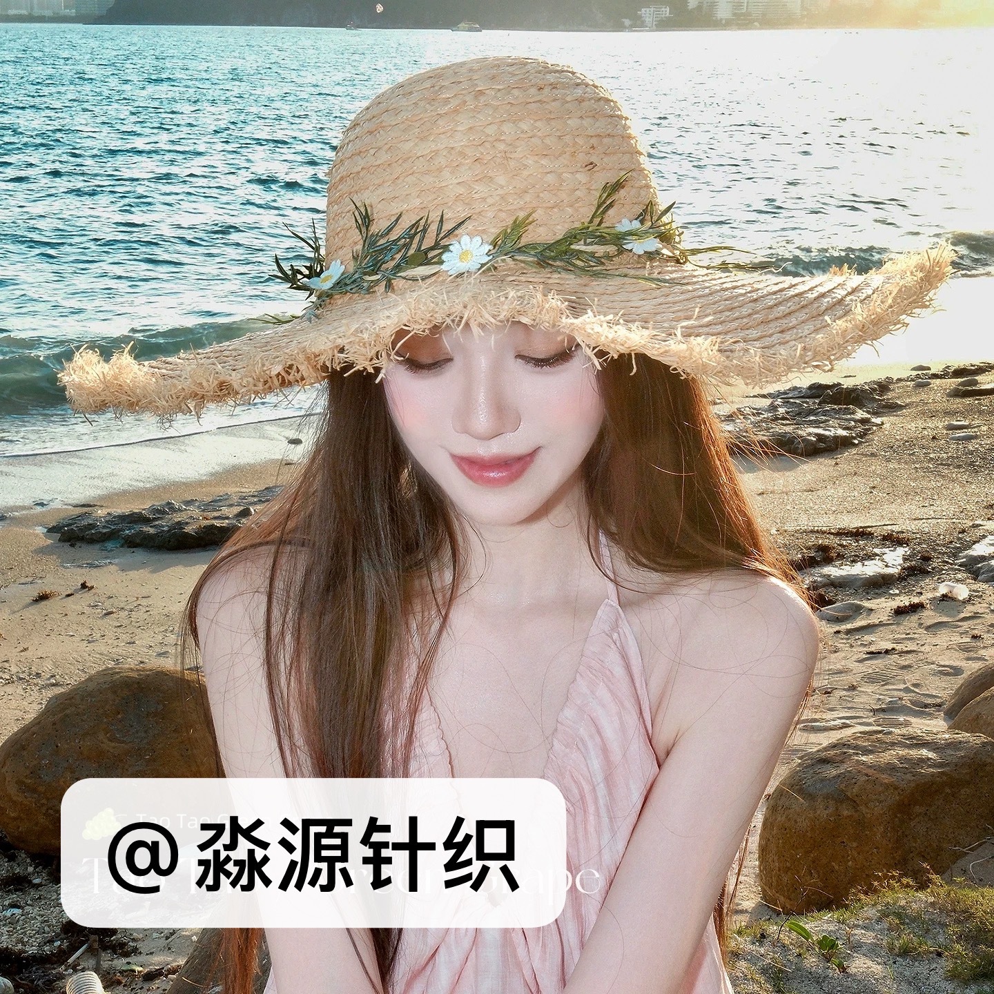 Vacation Style Versatile Woven Straw Hat for Women, Summer Beach Wide-Brimmed Hat That Makes the Face Look Smaller, Fisherman Hat, Beach Pastoral Sun Hat