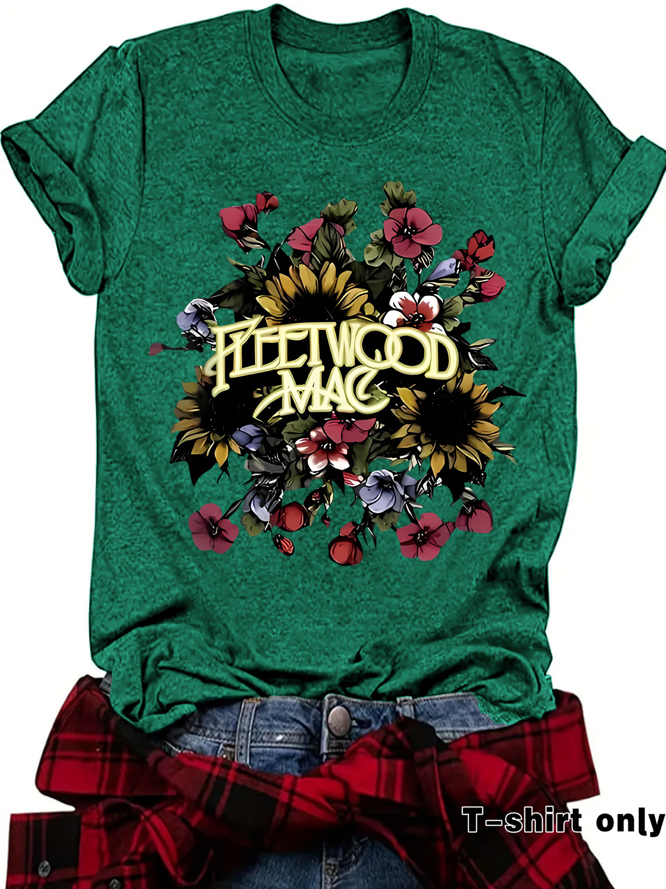 Amazon cross-border e-commerce foreign trade FLEETWOOD MAC printed t-shirt short sleeve loose fashion t-shirt wholesale