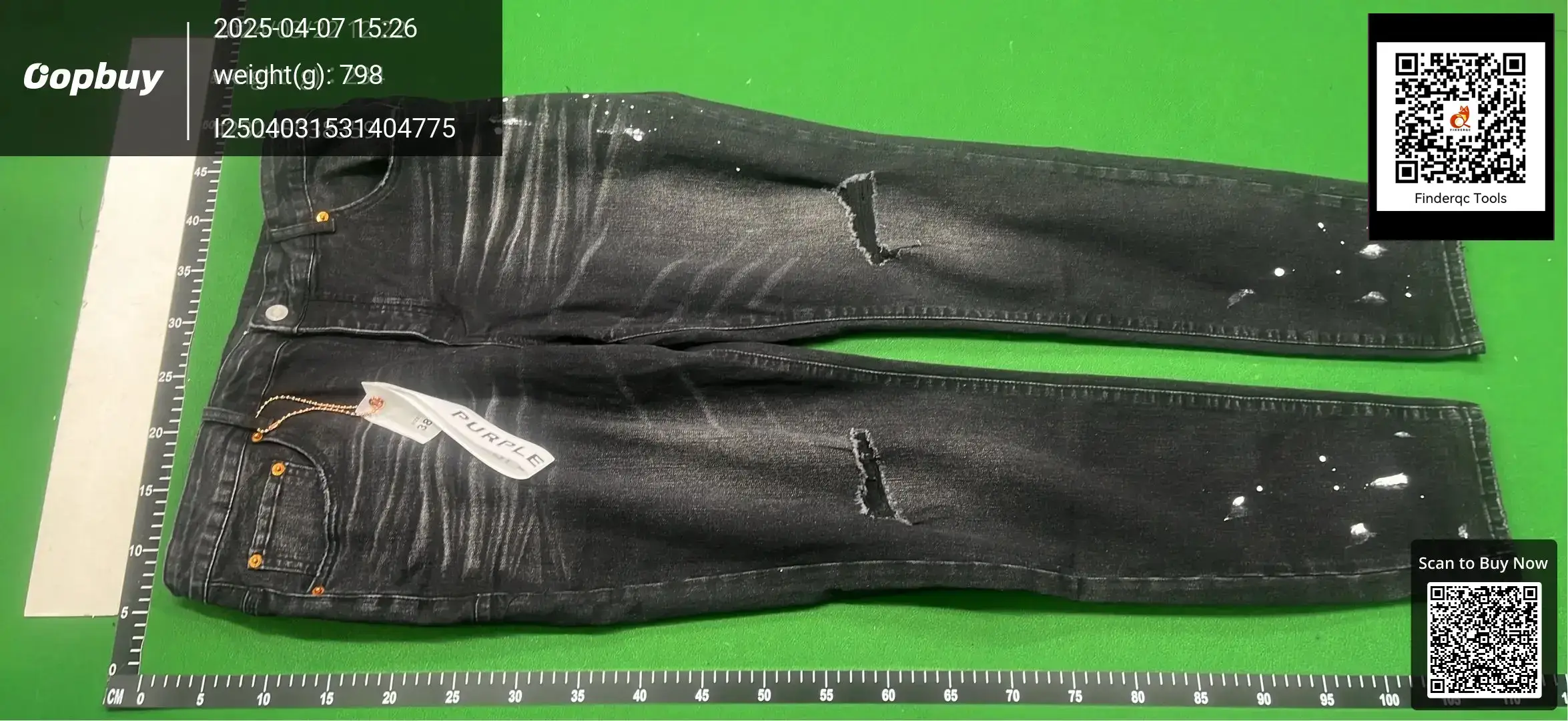 Cross-border Trendy Brand Purple Brand Straight Jeans Jeans Washed Old Vintage Ripped-in-the-Hole Duffy Handsome American Style