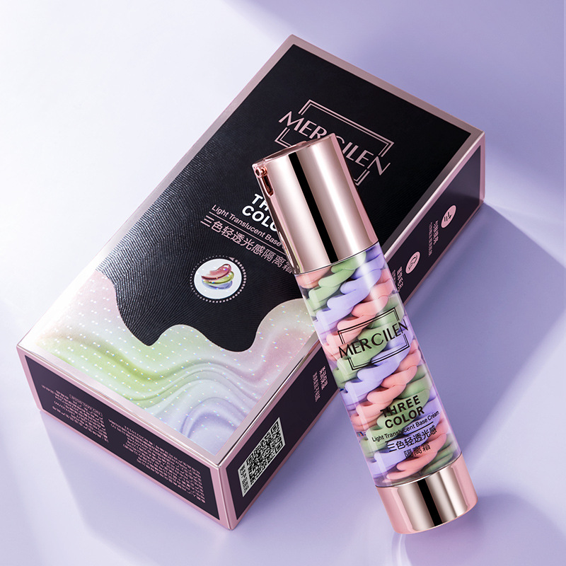 Mengxi Blue Three-Color Light Clear Isolation Cream Moisturizing Concealer Pre-Makeup Primer Modifying Skin Isolation Cream