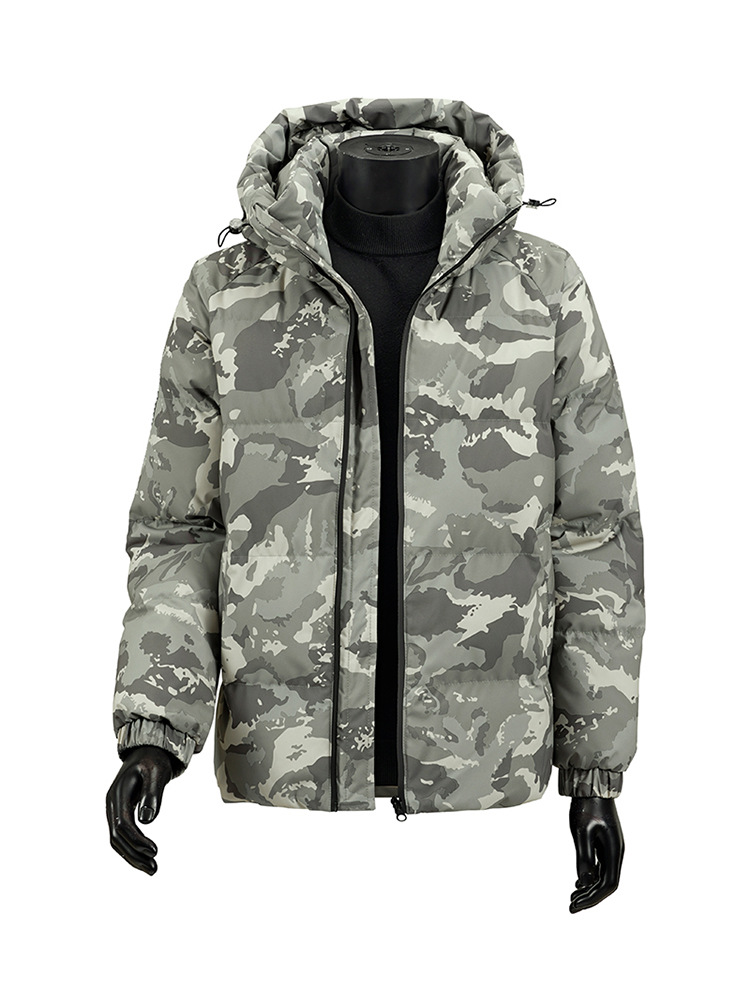 Cross-Border Foreign Trade Export Autumn and Winter Cotton-Padded Warm Hooded Jacket Outdoor Travel Fashion Camouflage Jacket European Size