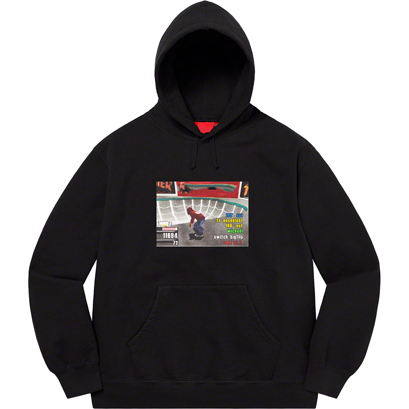 22FW HOODED SWEATSHIRT flame letter co branded game printed hooded sweatshirt for men and women