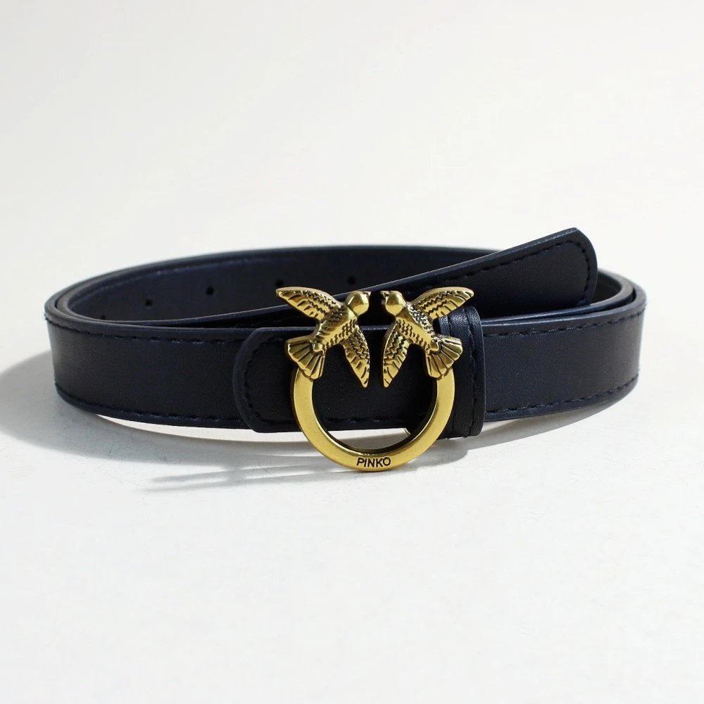 New women’s European and American casual swallow-buckle belt, fashionable and trendy leather belt for women, popular online item—cross-border wholesale.