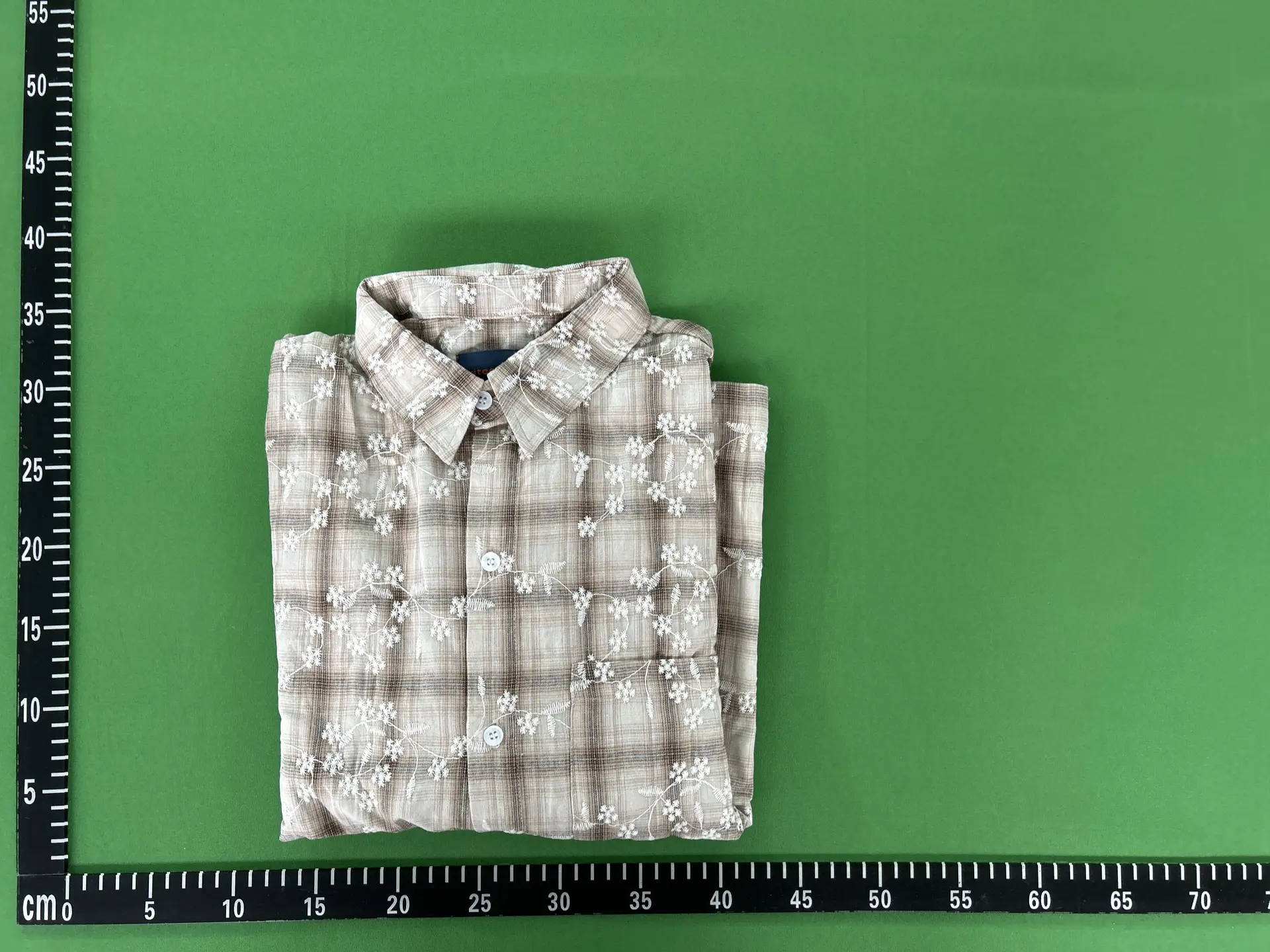 L-Jacquard Embroidered Fake Two piece Long sleeved Shirt