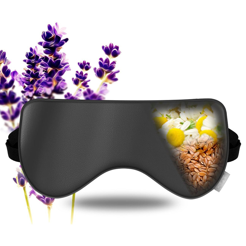 Microwave oven heating eye mask lavender removable and washable flax seed hot pack cold and hot compress warm steam yoga eye pillow