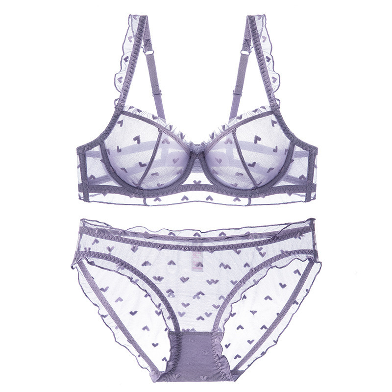 French lace women's underwear thin bra sexy pure want to gather up breathable foreign trade bra suit