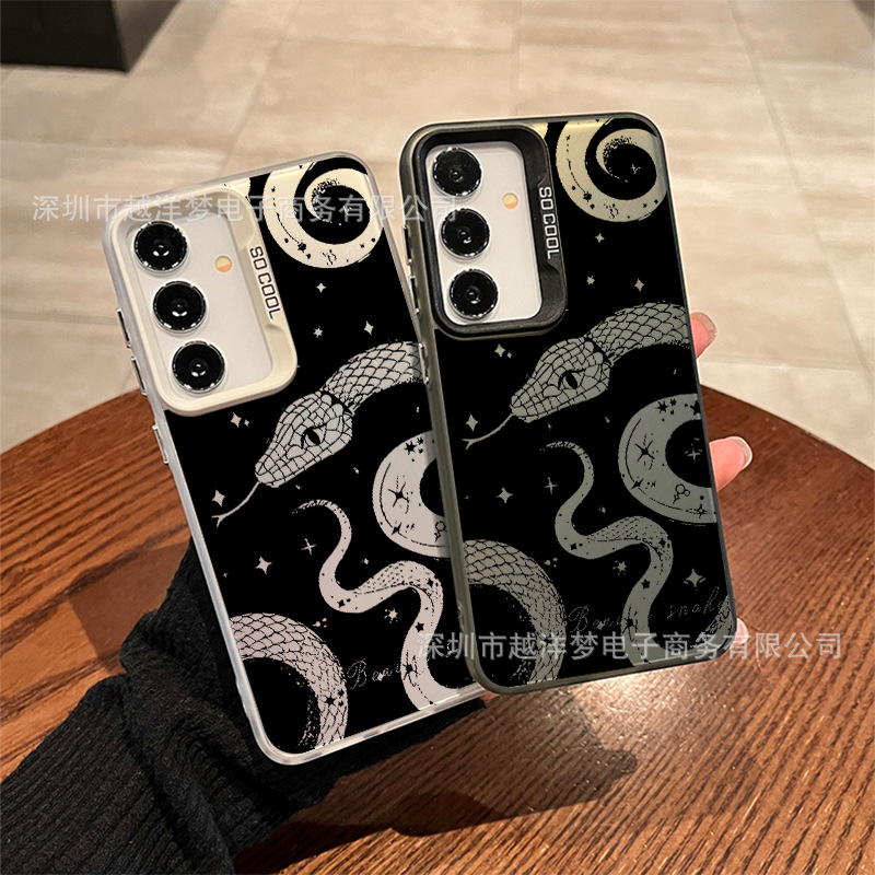 Python Is Suitable for Samsung A56 Color Silver Shell A54 A55/A36 A35 Mobile Phone Case A34 A26/A25