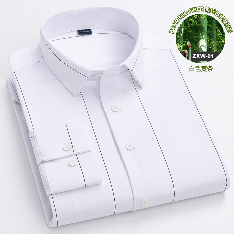 Men's Bamboo Fiber Printed Long-Sleeved Shirt, Hairstylist Casual Shirt, Stretchy, Wrinkle-Free Shirt, Nightclub Casual and Versatile