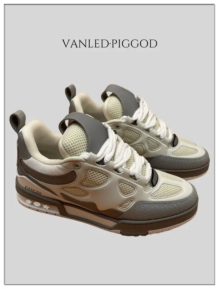 European Station 2024 Autum High-Definition Mesh Breathable Color Matching Casual Sports Sneakers Street Dad Shoes Men's Shoes Trendy Shoes