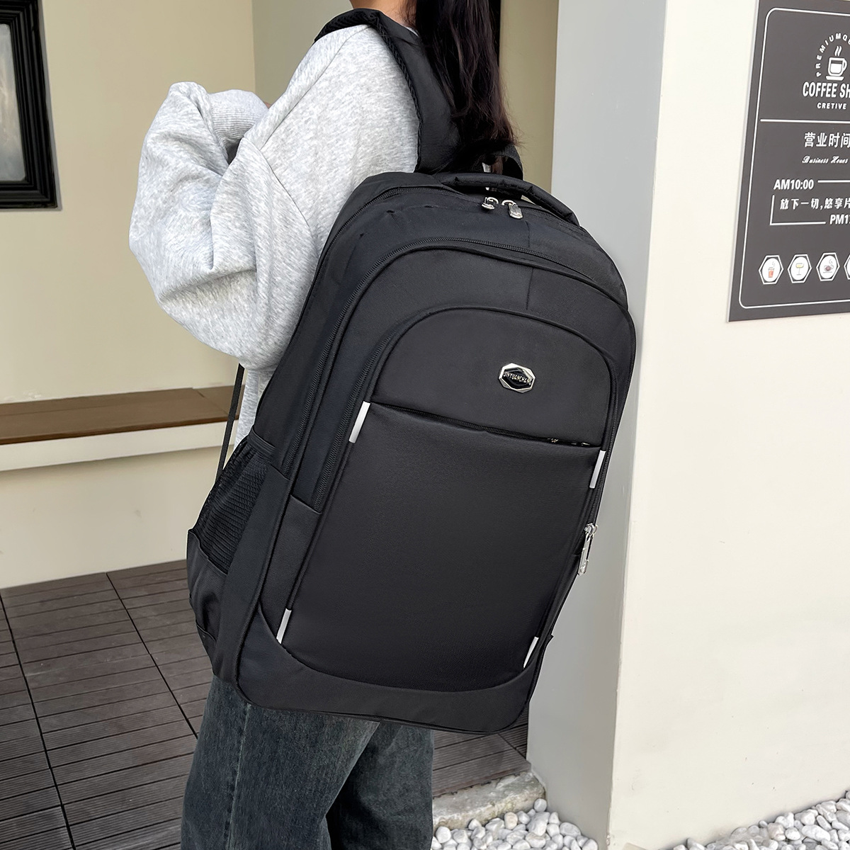 New Simple Backpack Men's Business Casual Multi-Functional Travel Bag Large Capacity Trendy Fashion Student Computer Bag