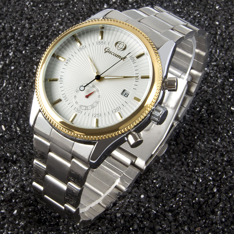 Ancient camel fashion automatic manipulator form calendar men's mechanical watch business steel band mechanical watch men