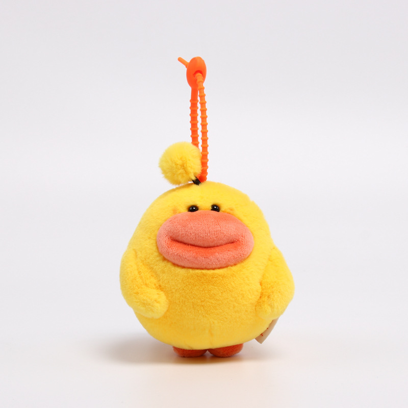 Authentic Hey Duck Doll Stuffed Toy Pendant Expression Pack Cute Yellow Duck Doll School Bag Pendant