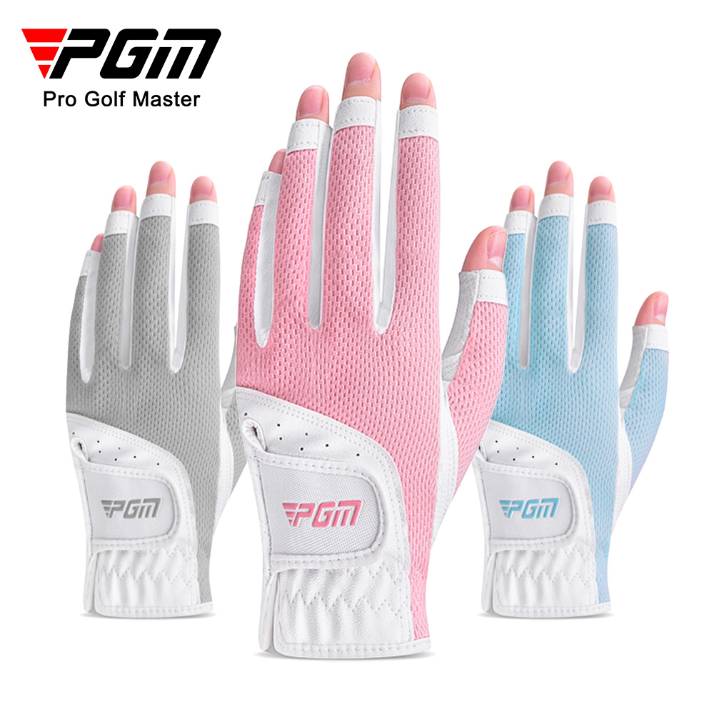 PGM Golf Gloves Ladies fingerless gloves breathable mesh sunscreen finger cover left and right hands factory direct sale