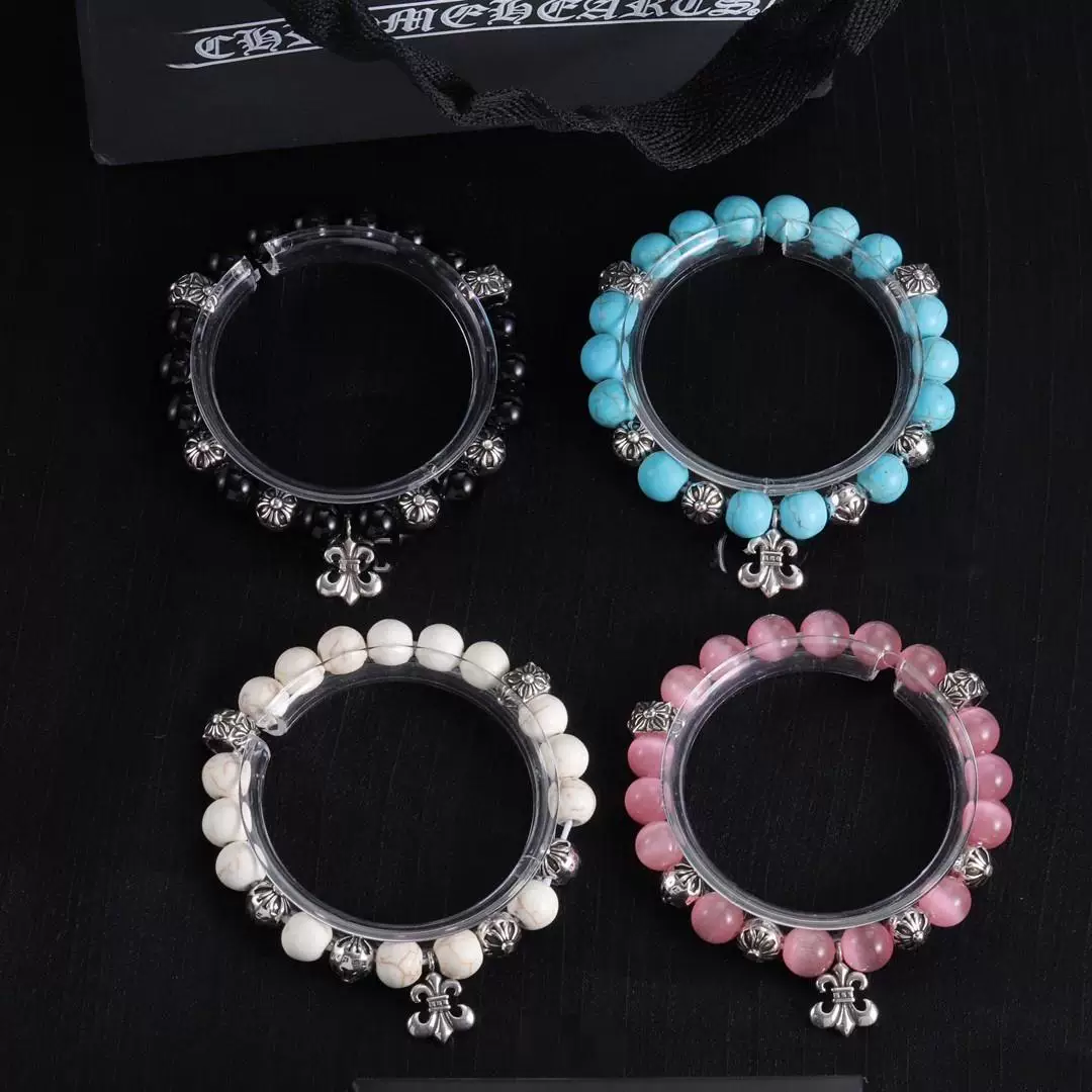 Hos Trendy Brand European and American Retro Cross Tiger's Eye Cat's Eye Stone Anchor Bracelet