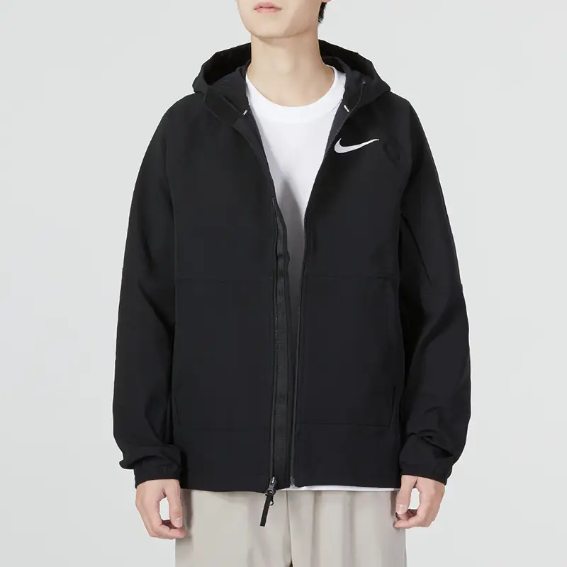 Nike Men's Wear 2024 Summer New arrival Hooded Plaid Casual jacket Loose Sports Outwear Dq6594