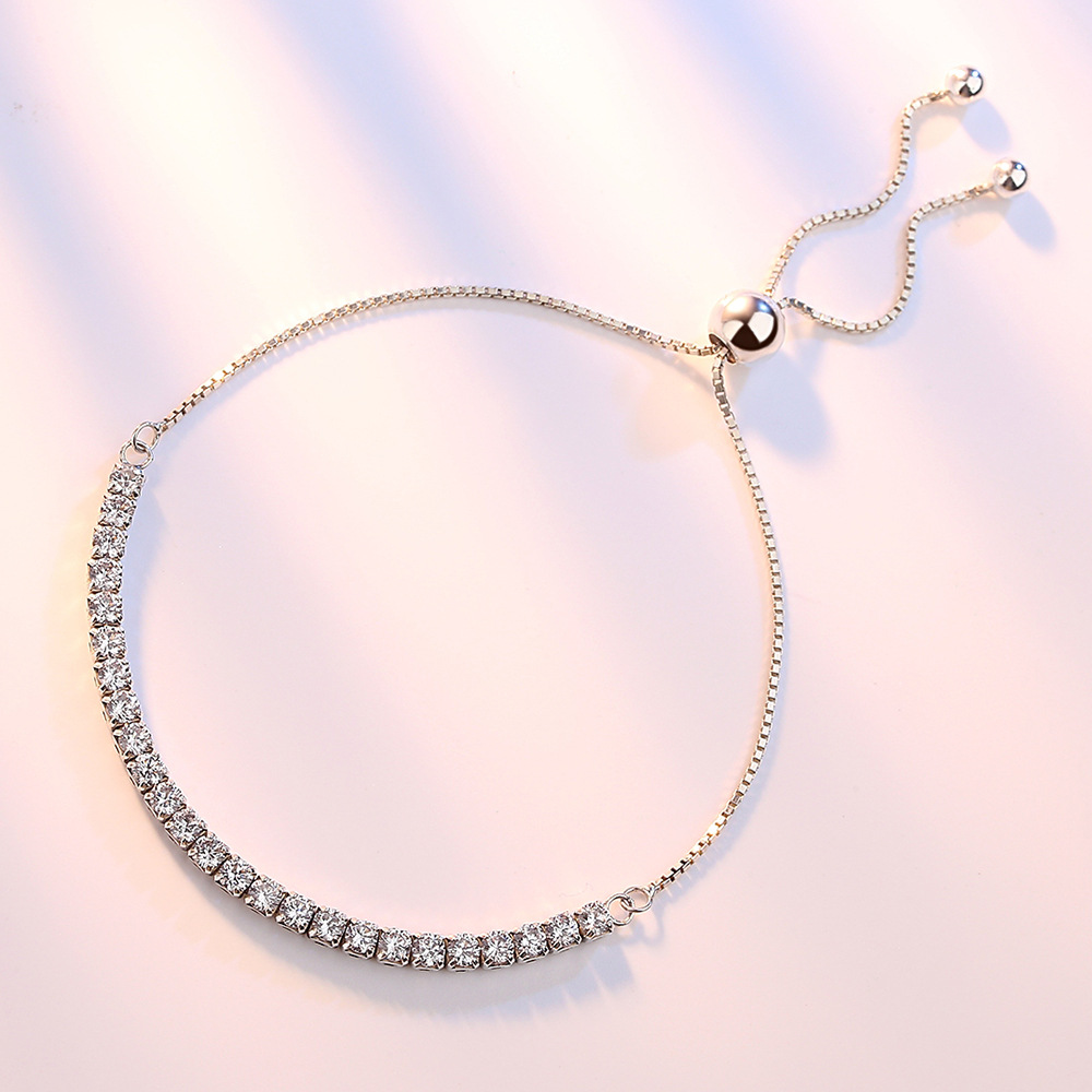 Vera elegant zircon tennis zircon crystal bracelet ladies Korean first jewelry wholesale ball jewelry female