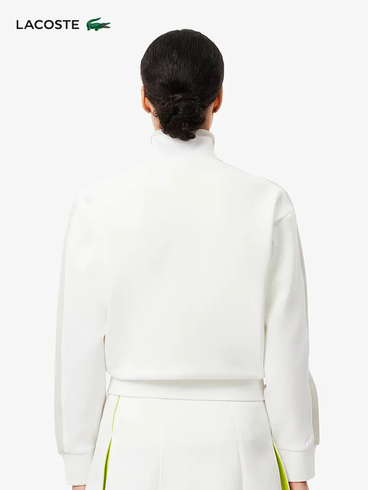 Lacoste French Crocodile Women's Clothing Autum Fashion Trendy Color Matching Versatile Half Zipper Sweatshirt | Sf2559
