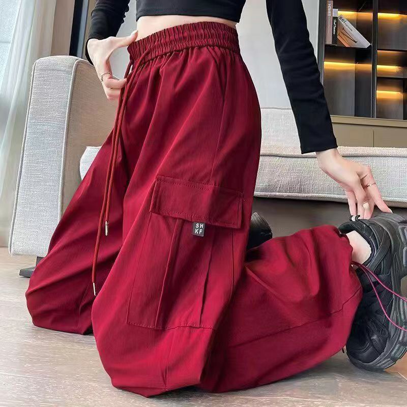 Stretch Twill Crane Pants BF Loose Casual Sports Slim Black Wide Leg Mint Mambo New Pants
