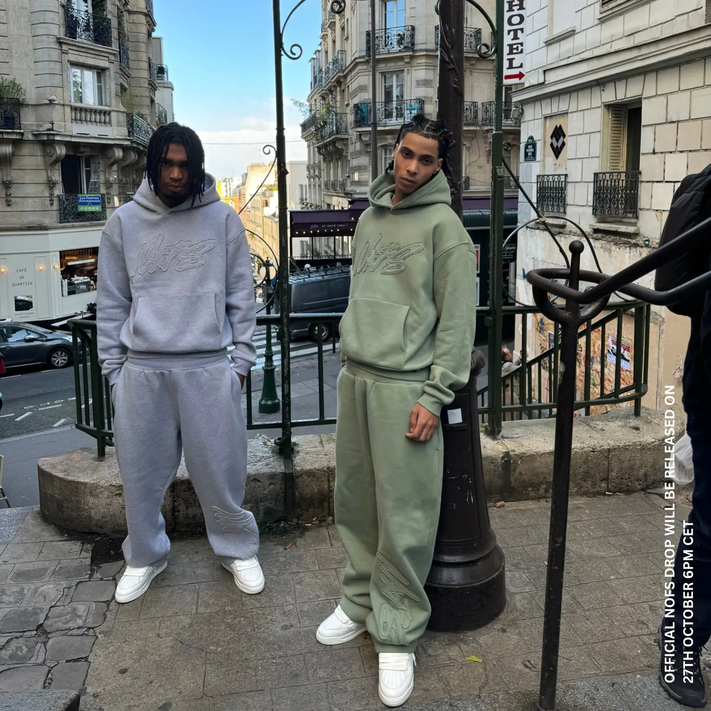 Europe and the United States cross-border new fashion tide brand NOFS letter patch embroidery loose sweater hip-hop streetwear pullover tops