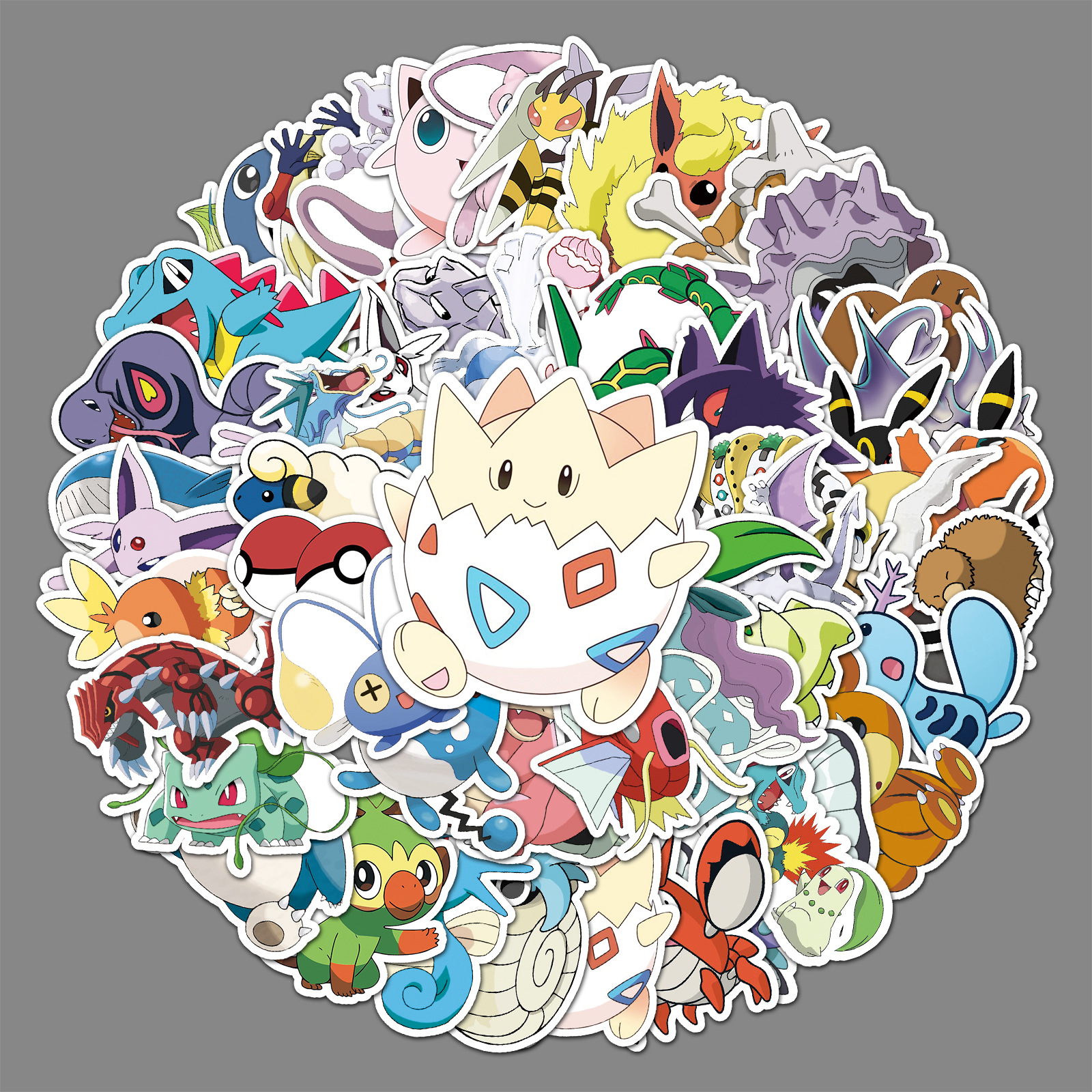 50 Pokémon Personality Graffiti Cross-border Cartoon Day DIY Luggage Phone Water Cup Car Stickers