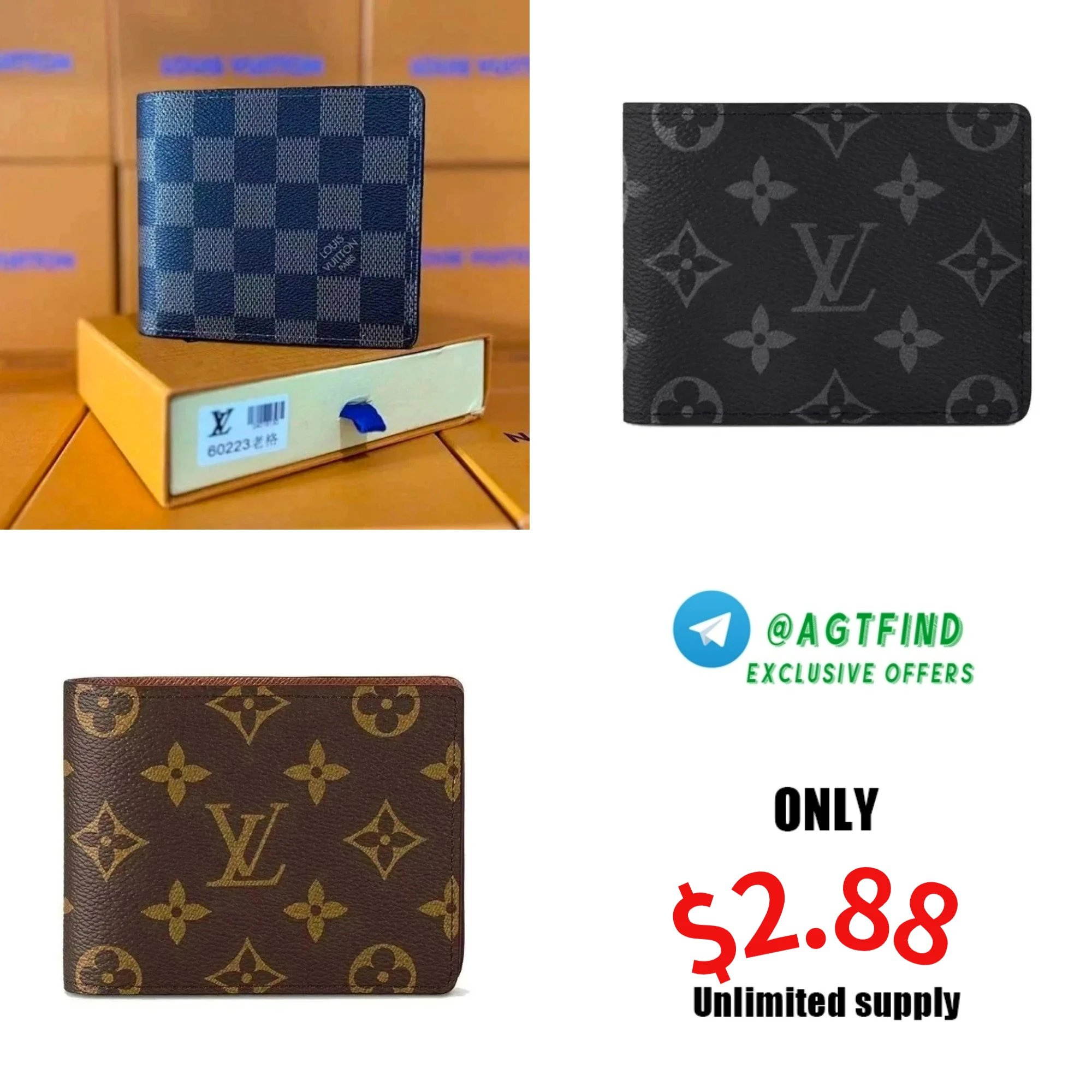2.88 boutique wallet @ AGTFIND Exclusive Offers minor defects are not refunable