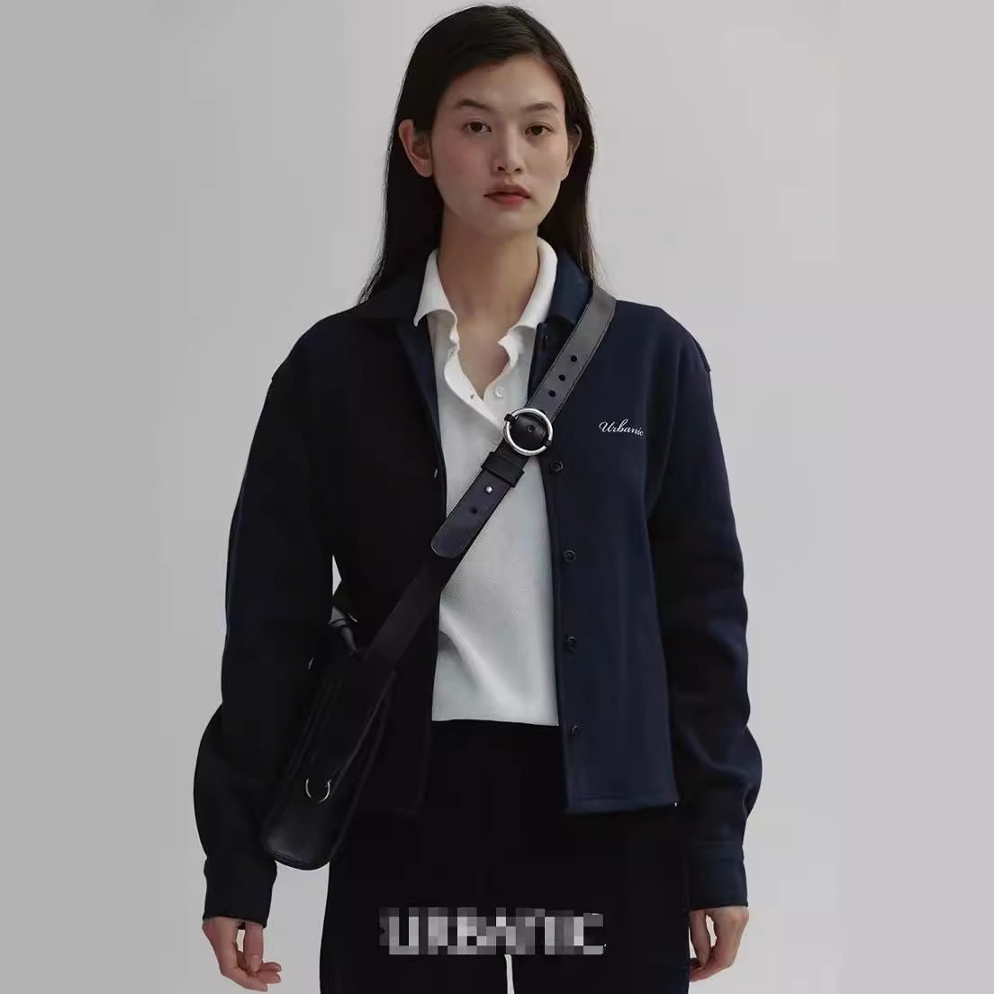 Now Ng Korea Dongdaemun Designer Ur*An*C30 Spring Pure Color Casual Polo Cardigan Top