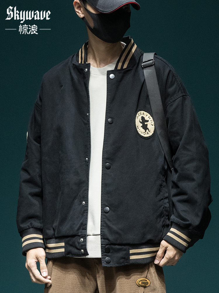 American vintage Baseball Suit Men's Loose Extra Large Size Aviator Jacket Spring and Autumn Fashion Brand Jacket