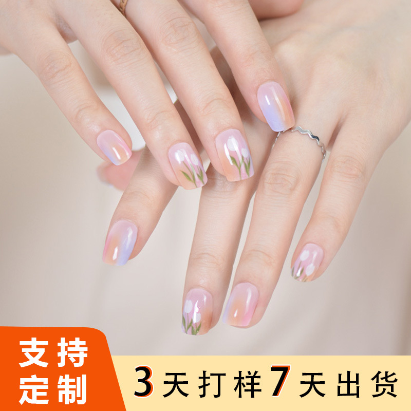 Leopard French Cross Border Gel Nail Sticker Bronzing UV Light Nail Sticker Paper Butterfly Flower Wholesale gel nail
