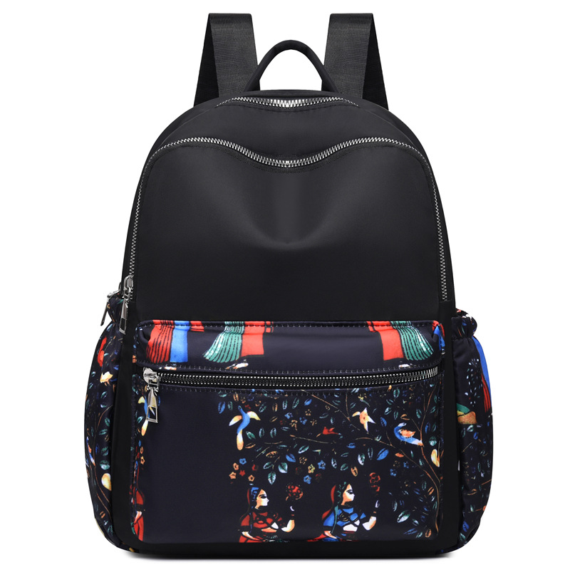 Backpack women's bag new multi-layer large capacity outdoor travel backpack nylon casual ethnic style backpack for women