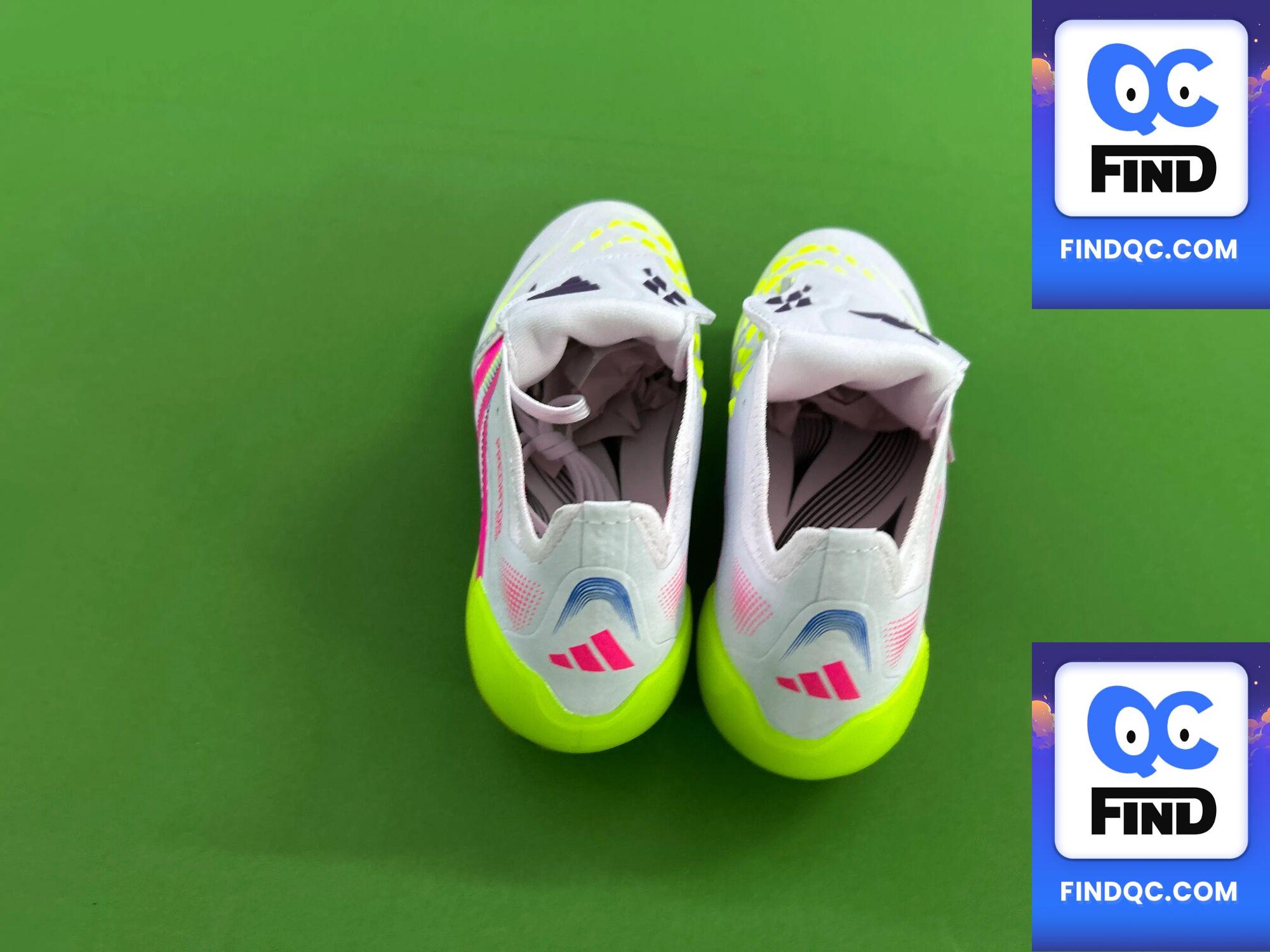 Adidas Predator Elite FG Football Shoes White Pink Yellow Men — QC-foto 3